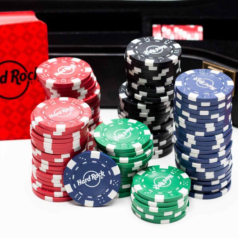 Hard Rock Guitar Shaped Poker Set with Black Case - Perfect for Casino Nights, Music Lovers & Themed Parties