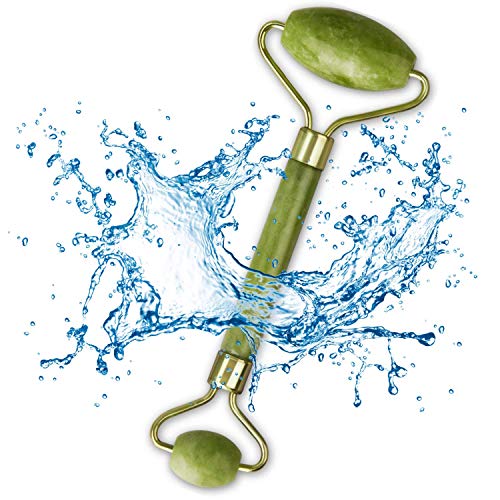 ENPIRIA 100% Natural Jade Roller for Face & Neck - Anti-Aging Facial Massager with Real Jade Stone - Reduces Wrinkles, Dark Circles & Puffiness - Perfect for Skincare Routine & Relaxation at Home or Spa
