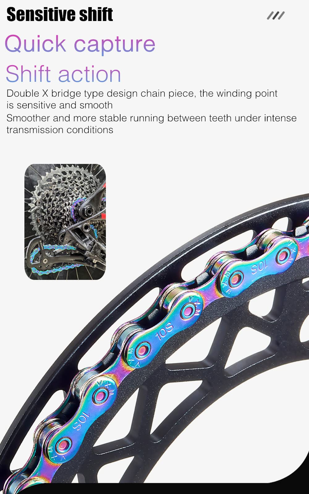 Rainbow Bike Chain 6/7/8 Speed - 1/2