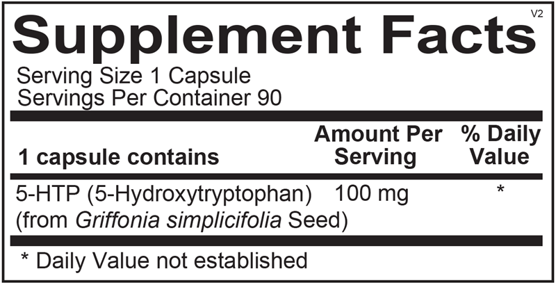 OrthoMolecular Products 5-HTP 100mg Supplement for Mood Support & Stress Relief - Supports Serotonin Production for Better Sleep & Anxiety Relief