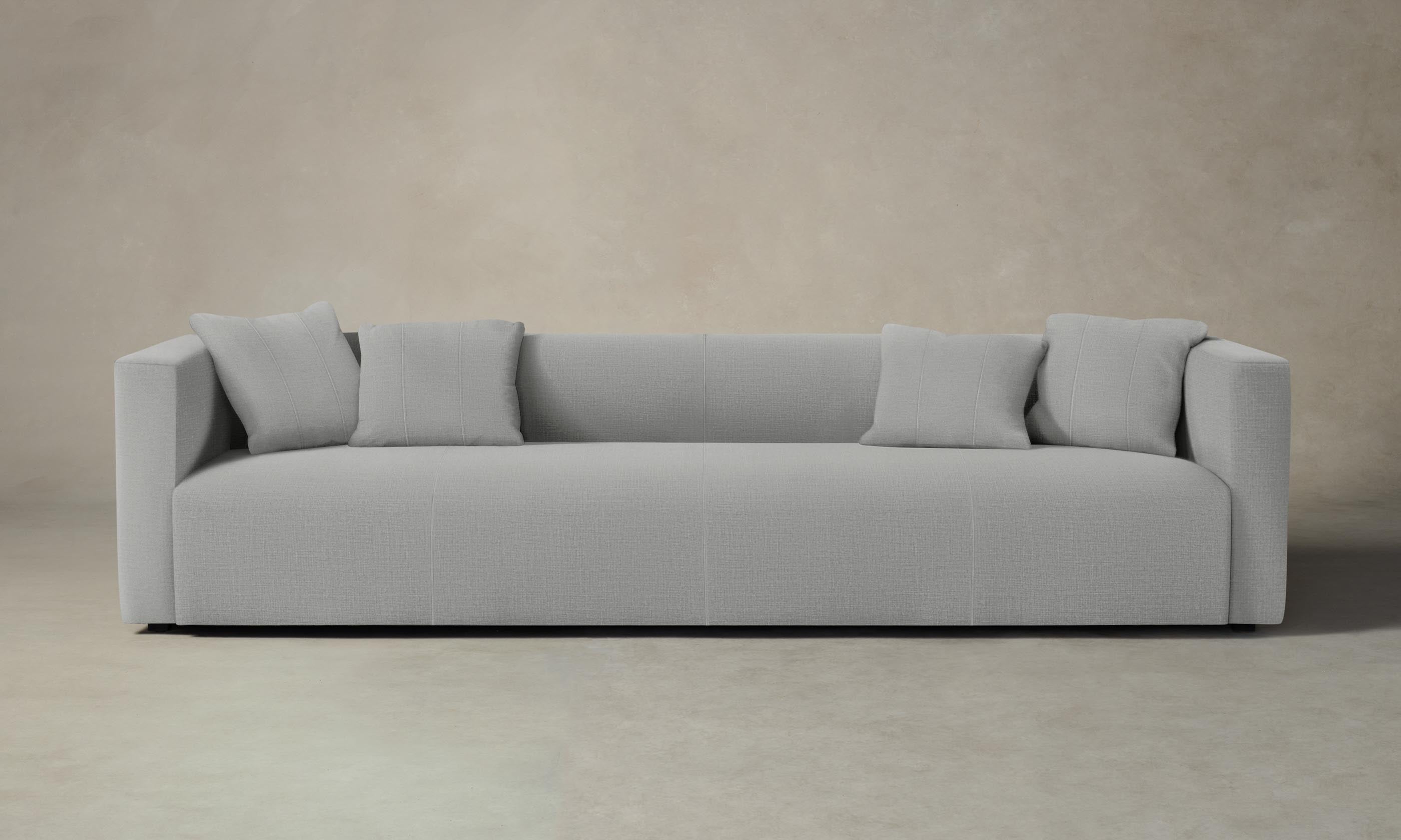 The Breuer Sofa - Premium Performance Linen Weave Cloud Couch for Modern Living Room & Office - Ultra Comfortable Mid-Century Design Sofa for Relaxing, Entertaining & Stylish Home Decor