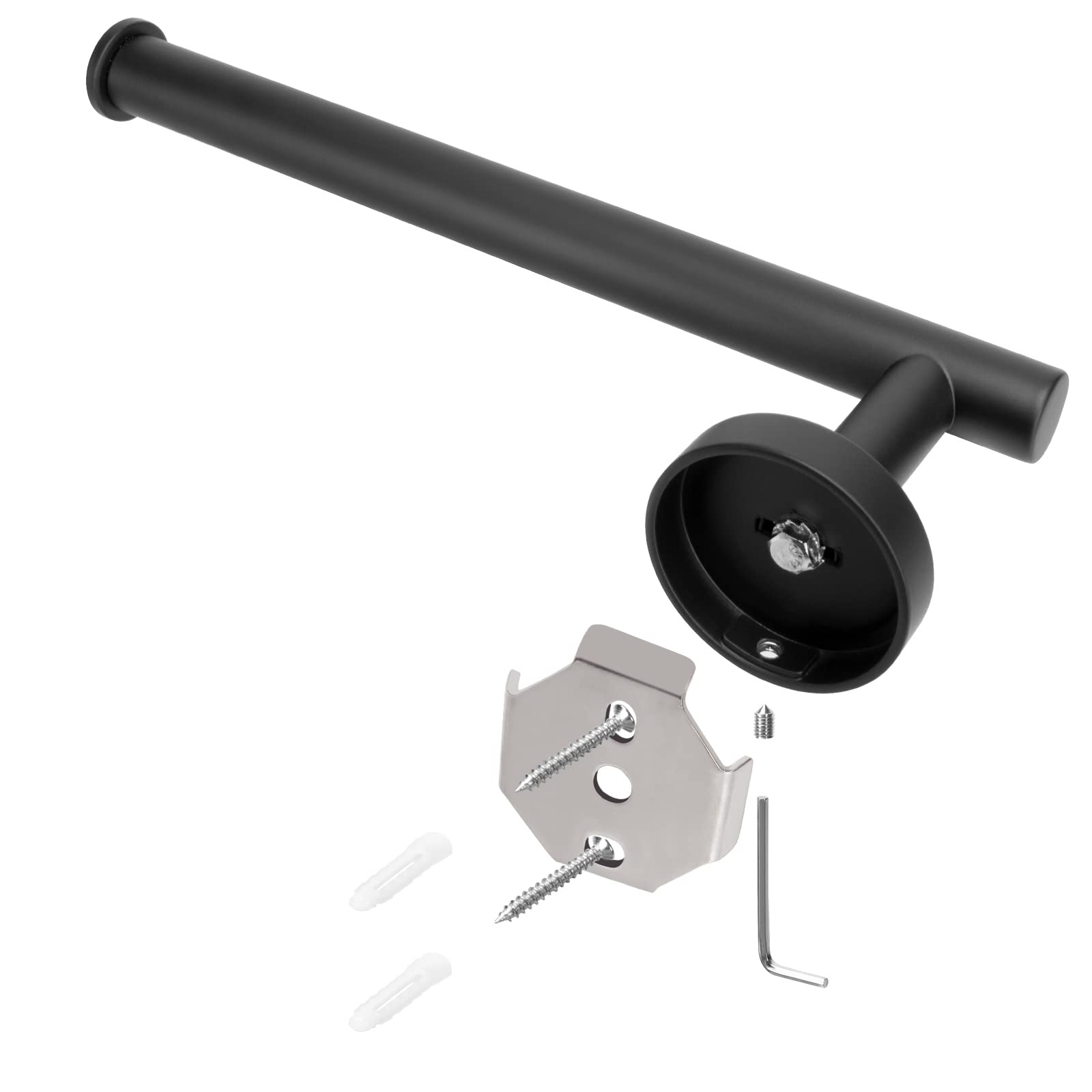 NearMoon 9 Inch Stainless Steel Hand Towel Holder - Rustproof Wall Mounted Towel Ring for Bathroom, Matte Black (1 Pack) | Modern Bathroom Accessories for Kitchen, Spa, or Guest Bath Decor
