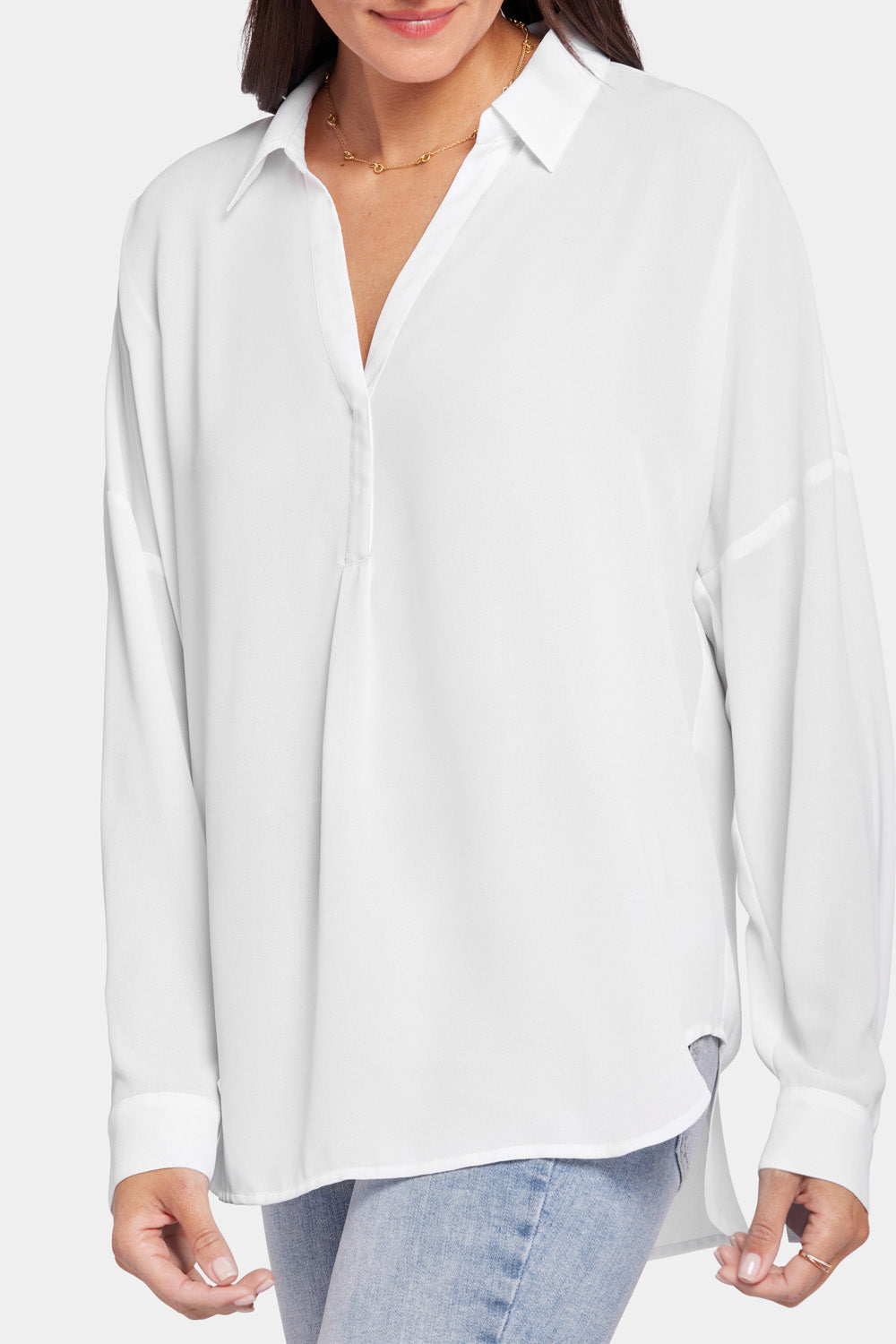 Becky Blouse Women's Fashion Top in Optic White - Perfect for Office Wear, Casual Outfits & Special Occasions