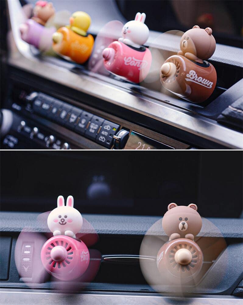 Yellow Duck Car Air Freshener - Cute Rotating Propeller Vent Diffuser, Aromatherapy Car Accessories & Creative Perfume Decor - Perfect for Cars, Offices & Home Use