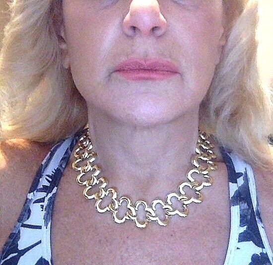 Authentic Van Cleef & Arpels 18k Yellow Gold Large Alhambra Choker Necklace 1998 - Vintage Luxury Jewelry for Women, Perfect for Weddings, Anniversaries & Special Occasions