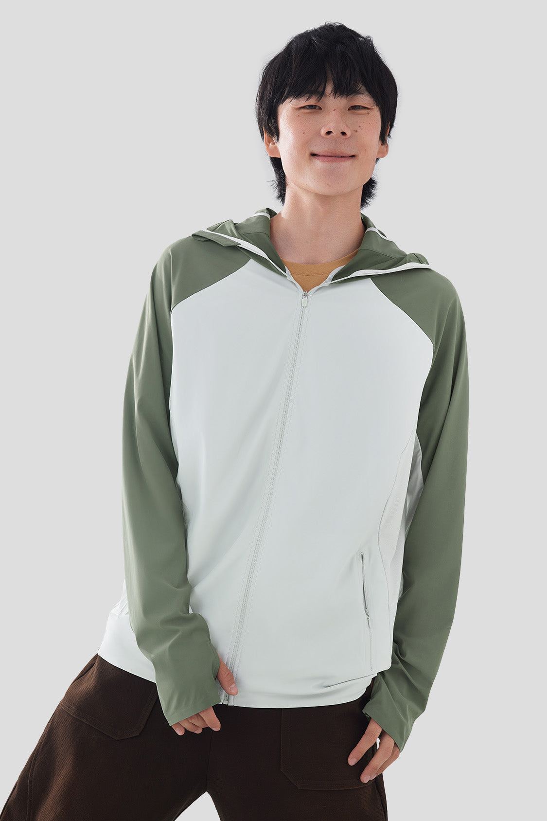 IceAiry Men's Breathable Sun Protection Jacket UPF50+ - Lightweight UV Shirt for Outdoor Activities, Hiking, Fishing & Summer Travel