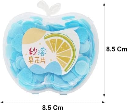 FATFISH Travel Paper Soap Sheets - 6 Pack Apple-Shaped Plastic Case | Portable, Biodegradable Hand Wash for Camping, Hiking & Airplane Travel