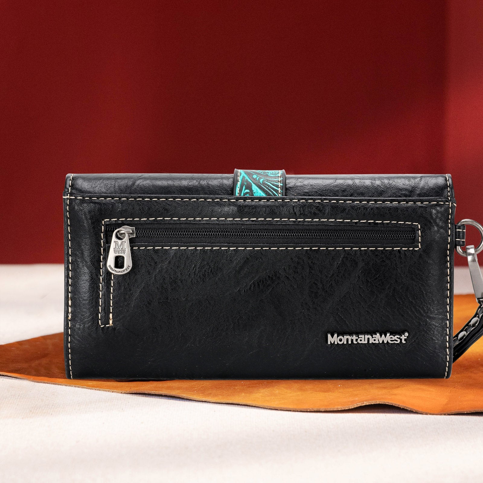 Montana West Cut Out Buckle Wallet for Women - Stylish Leather Wallet with Card Slots & ID Window - Perfect for Everyday Use, Travel & Gift Giving
