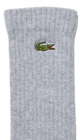 Lacoste Men's High Cut Athletic Socks - Breathable Cotton Crew Socks for Running, Sports & Casual Wear