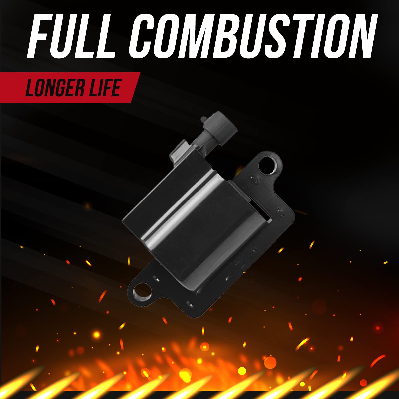 High Performance Ignition Coil Pack Replacement for Chevy Silverado Avalanche Suburban 1500 2500 3500 Tahoe GMC Sierra Cadillac Escalade 4.8L 5.3L 6.0L 6.6L 8.1L V8 Engines (1999-2009) - UF271 - Perfect for Engine Tune-Up & Performance Enhancement