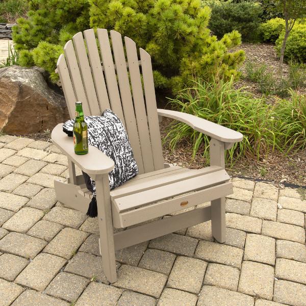 King Hamilton Folding & Reclining Adirondack Outdoor Chair - Patio, Lawn, Garden & Poolside Relaxation - Weather-Resistant Comfort for Backyard, Deck & Camping