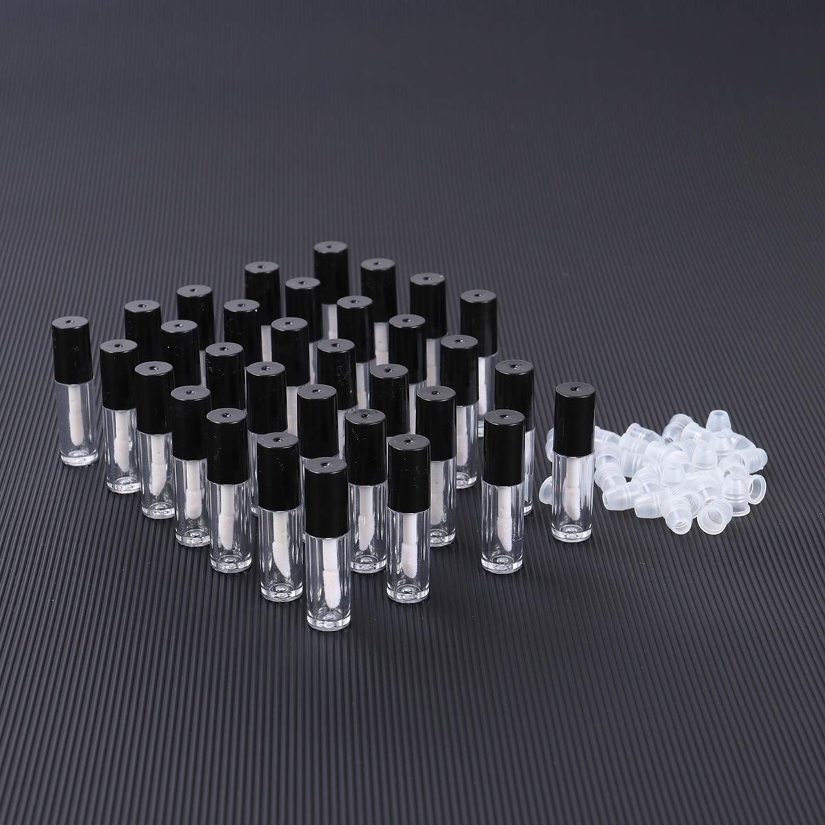 16pcs Mini Portable Empty Lip Gloss Tubes with Wands - Refillable Plastic Bottles for DIY Lip Gloss, Makeup & Travel - Perfect for Cosmetics, Salons & Home Use