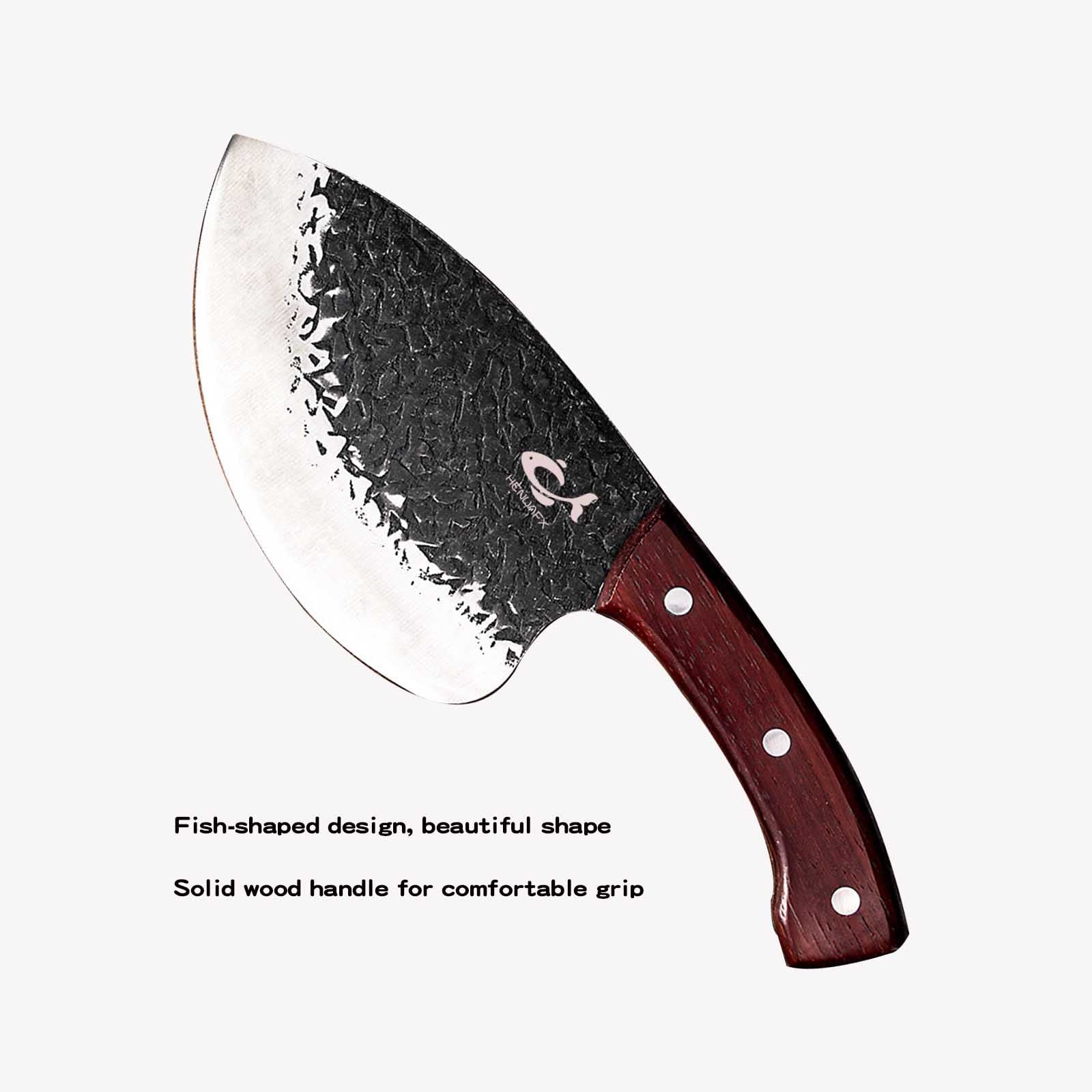 Professional Forged Seafood Knife - Sharp Aquatic Fish & Meat Cleaver for Kitchen, Butchering, and Slaughter | Perfect for Home Cooking, Fishing, and Professional Chefs