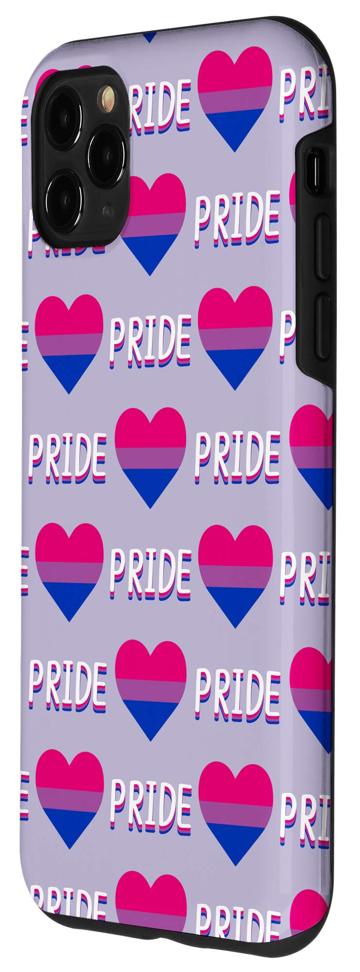 iPhone 11 Pro Max Case - Bisexual Pride Heart Design, LGBTQ Supportive Phone Cover - Perfect for Pride Month, Bisexual Awareness Day & LGBTQ Ally Gifts