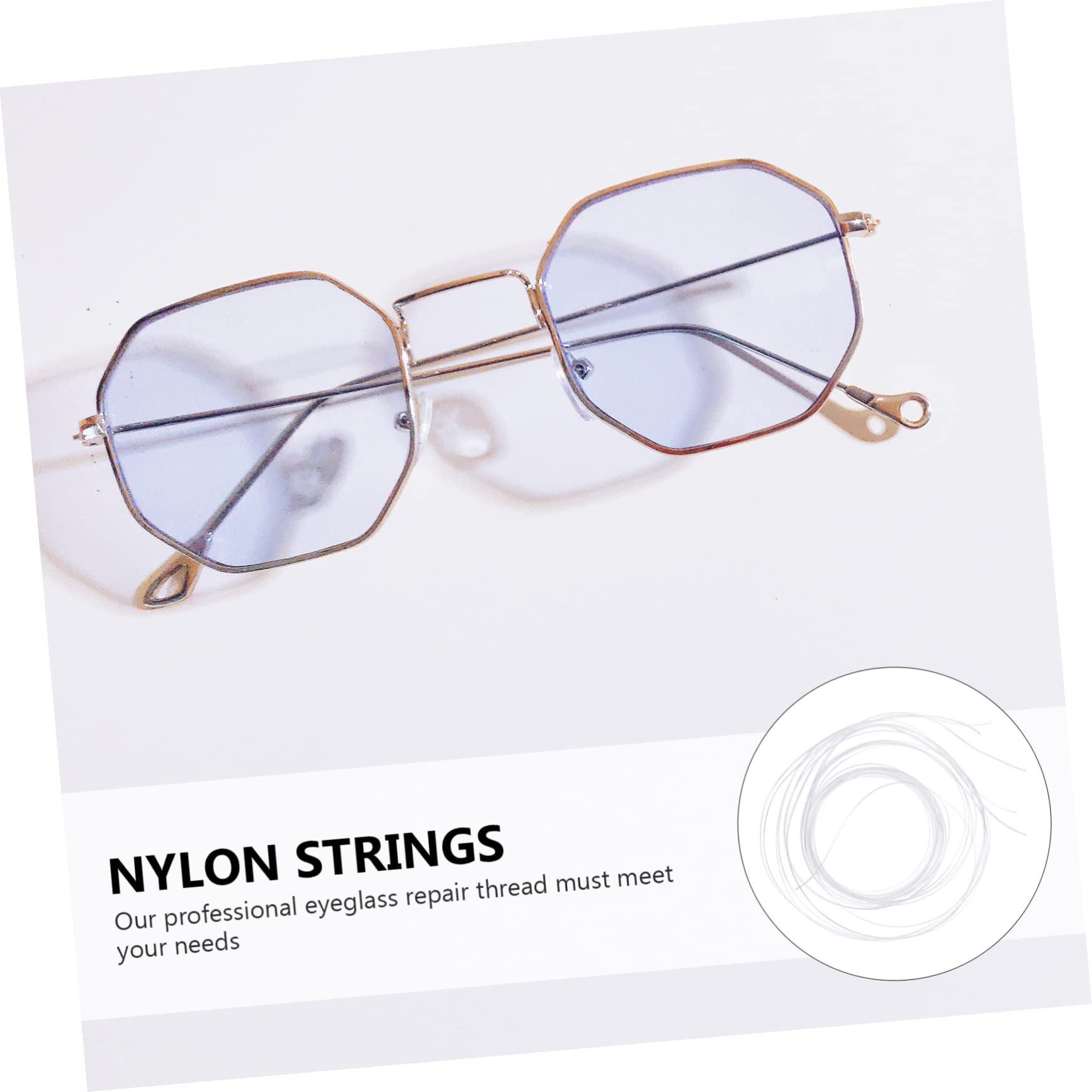 SOLUSTRE 6 Pack Glasses Repair Thread Kit - Premium Replacement Wire for Frameless Eyeglasses & Sunglasses - Durable Nylon Thread for Lens Wire Pulling and Plastic Frame Repair - Perfect for DIY Glasses Fix at Home or Office