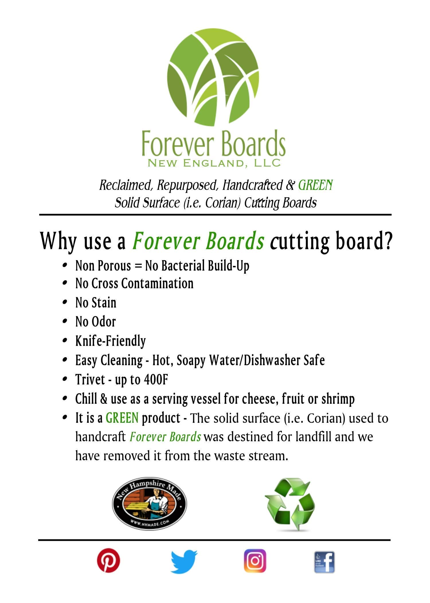 Premium Mini Paddle Cutting Board - Reclaimed Solid Surface (Corian) - Durable Kitchen & Serving Board for Cheese, Charcuterie & Appetizers