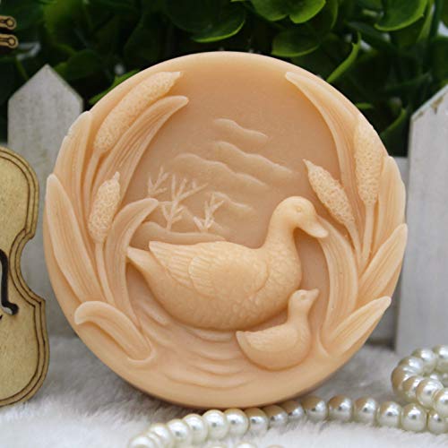 Creativemoldstore 1pc Parent-Child Goose (ZX276) Handmade Silicone Soap Mold for DIY Crafts - Perfect for Homemade Soaps, Candles & Resin Art Projects