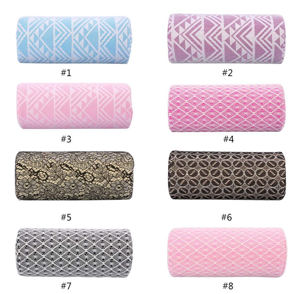 8 Patterns Nail Arm Rest Pillows - Soft Sponge Hand Cushion for Manicure & Nail Art - Washable & Comfortable Nail Art Holder - Perfect for Salon, Home Spa & Professional Nail Care (Style 7)