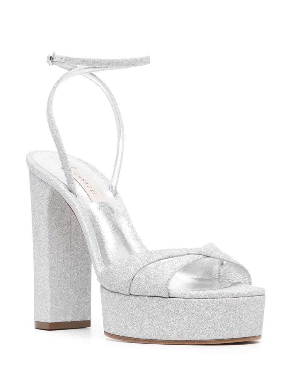 Casadei Women's Silver Gladiator Sandals - Elegant Strappy Heels for Parties, Weddings & Summer Outfits