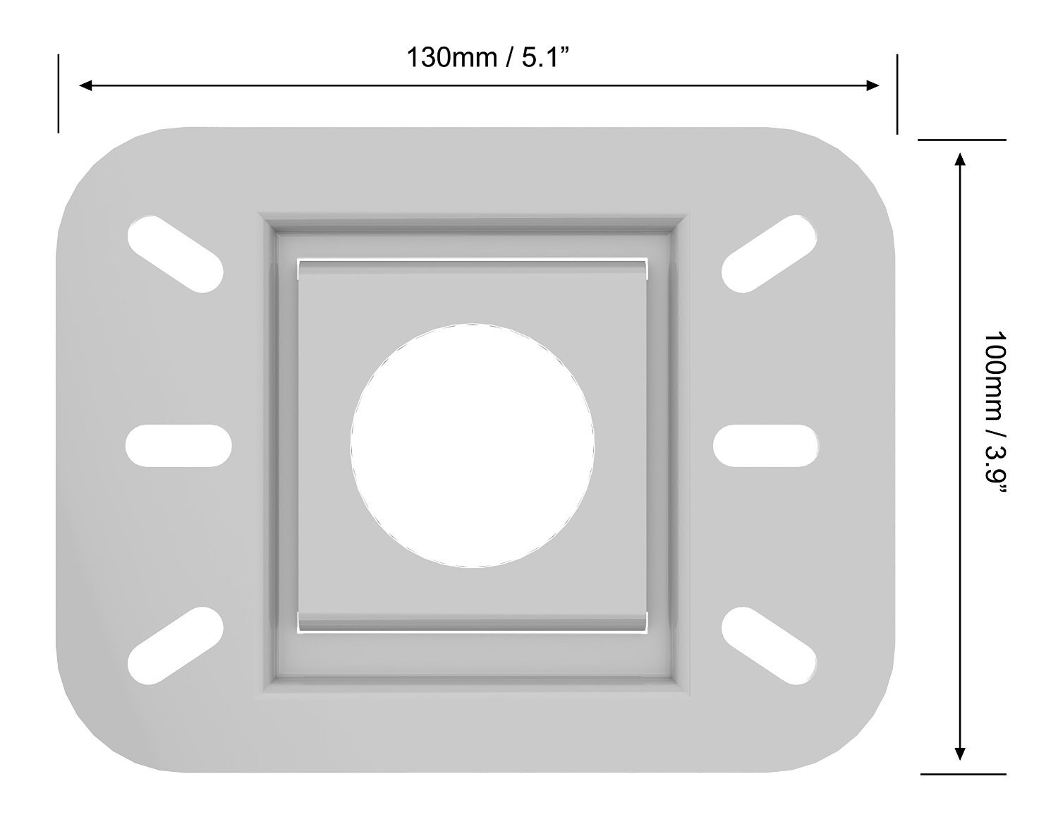 QualGear PRB-717-Wht Universal Ceiling Mount Bracket for Projectors - Secure Installation for Home Theater, Classroom & Office Presentations