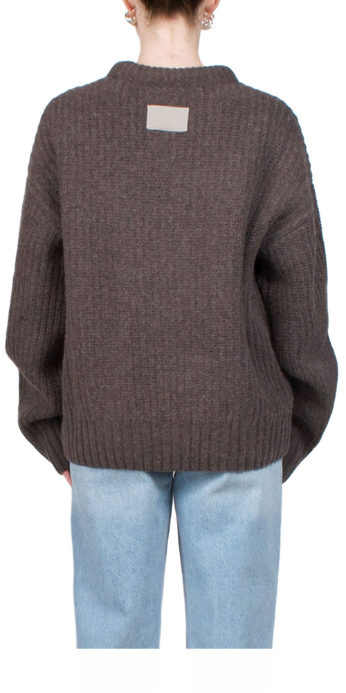 Premium Taupe Crewneck Sweater for Women & Men - Soft & Comfortable Knit Pullover - Casual Winter Warm Sweater for Office, Travel & Everyday Wear