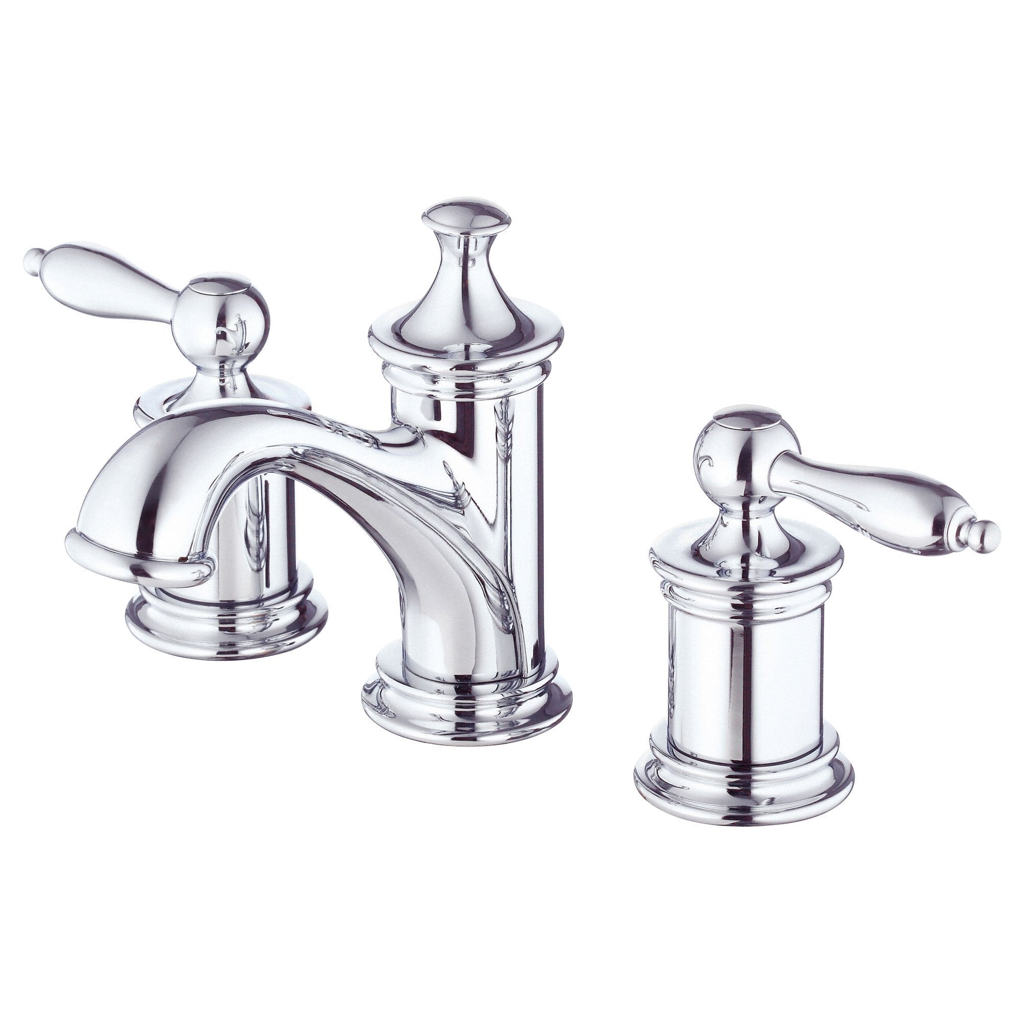 Danze Prince Chrome Widespread Bathroom Sink Faucet with Touch Down Drain - Modern Waterfall Spout for Bathroom Vanity, Perfect for Home & Hotel Renovation