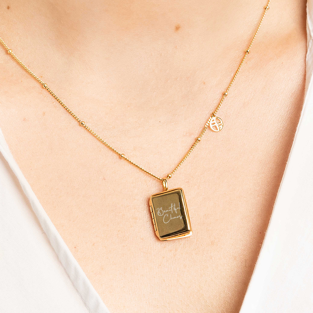 Etch Story Locket Necklace - Jessica Urlichs Inspired Beautiful Chaos Jewelry for Women | Perfect Gift for Mother's Day, Anniversary & Special Occasions