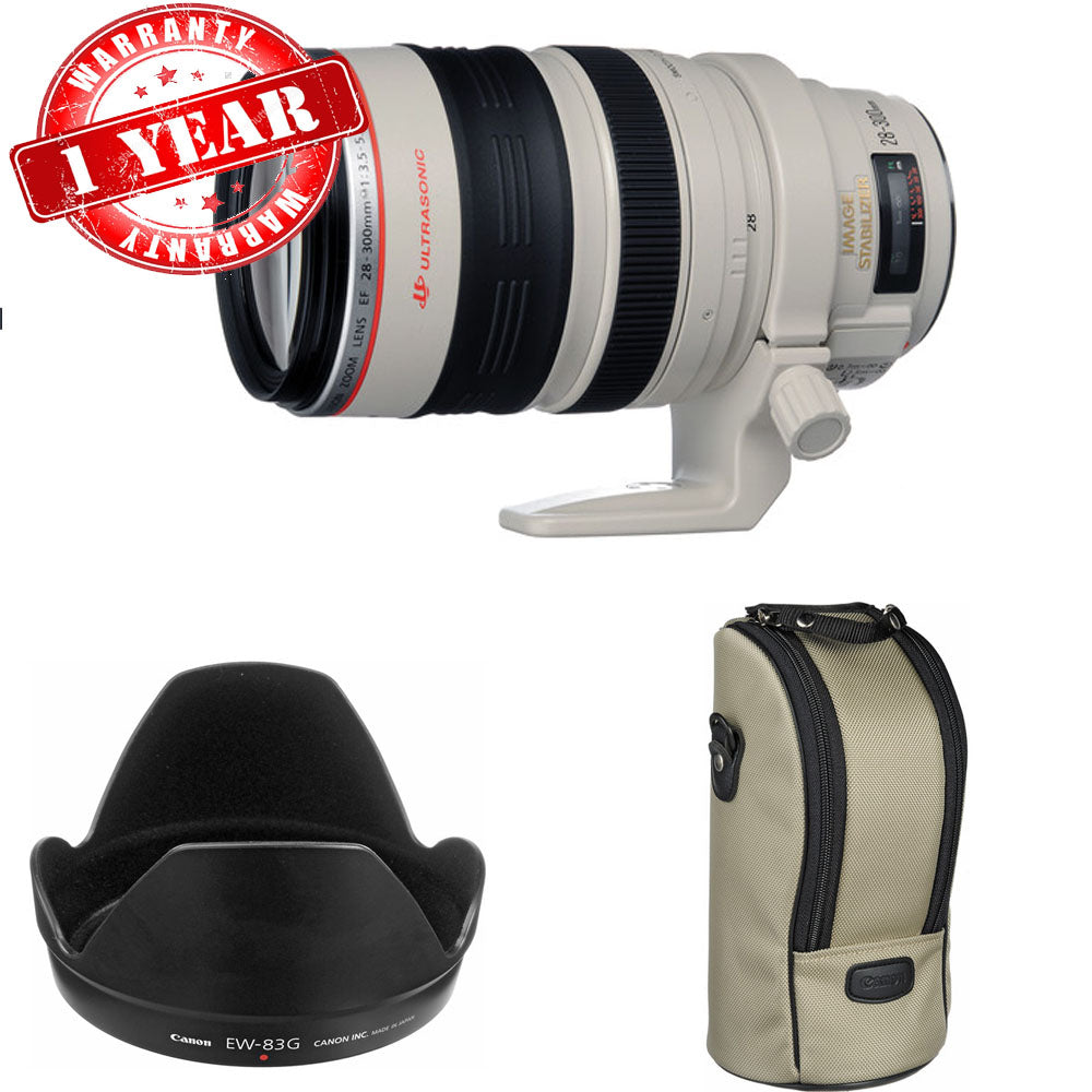 Canon EF 28-300mm f/3.5-5.6L IS USM Telephoto Zoom Lens for DSLR Cameras - Professional Photography, Travel & Sports Shooting (USA Version)
