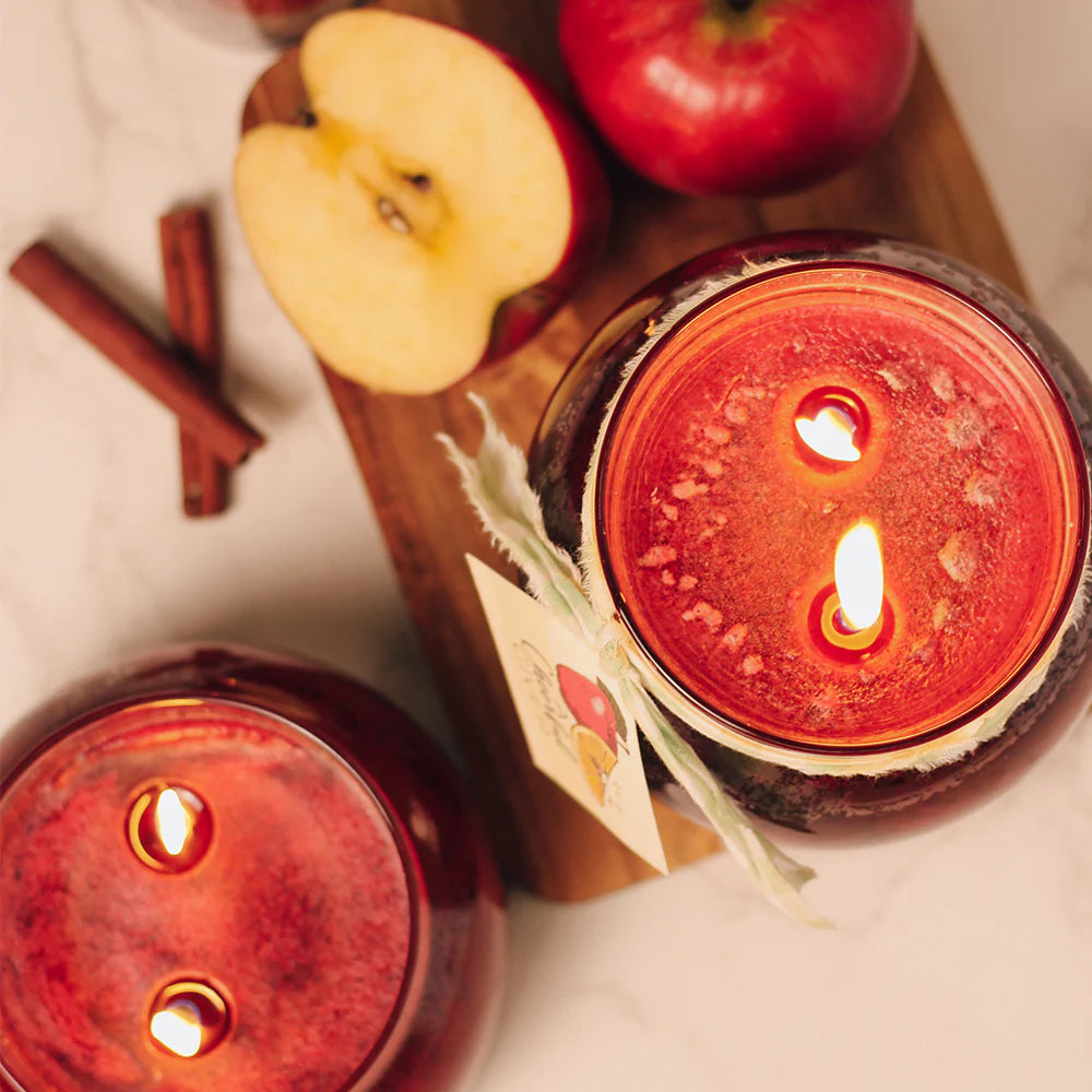 22oz Juicy Apple Scented Soy Candle - Long Lasting Fragrance for Home, Office, and Relaxation