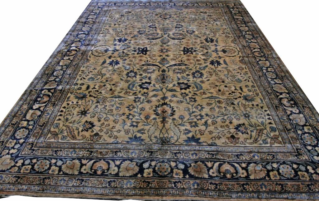Handmade Antique Mashad Persian Traditional Rug - Vintage Oriental Carpet JF3772 for Living Room, Bedroom & Home Decor