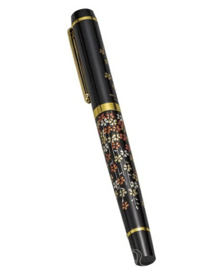 Premium Yamanaka Maki-e Urushi Lacquer Fountain Pen - Handcrafted Cherry Blossom Design for Writing Enthusiasts & Collectors | Elegant Gift for Graduation, Business, Calligraphy & Special Occasions
