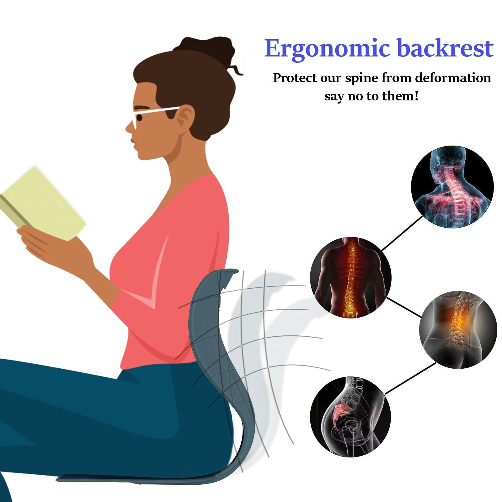 POSTURE PRO LUMBAR SUPPORT ULTIMO - Premium Ergonomic Back Support Cushion for Office Chairs & Car Seats - Relieve Lower Back Pain - Ideal for Home, Office & Long Driving (Regular $199.99, Now $99.99)
