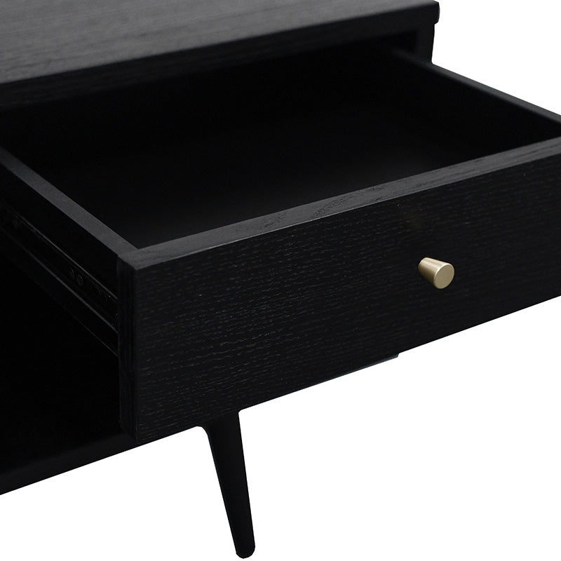 RANIA 170cm Black Ash TV Stand Entertainment Center - Modern Media Console for Living Room, Bedroom & Home Theater