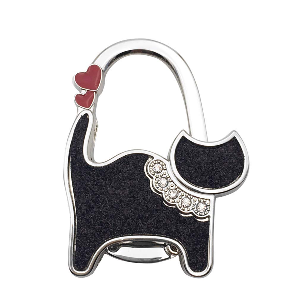 VPANG Metal Purse Hook - Cute Cat Design Foldable Handbag Hanger for Tables & Bags | Durable Purse Holder for Restaurants, Travel & Shopping