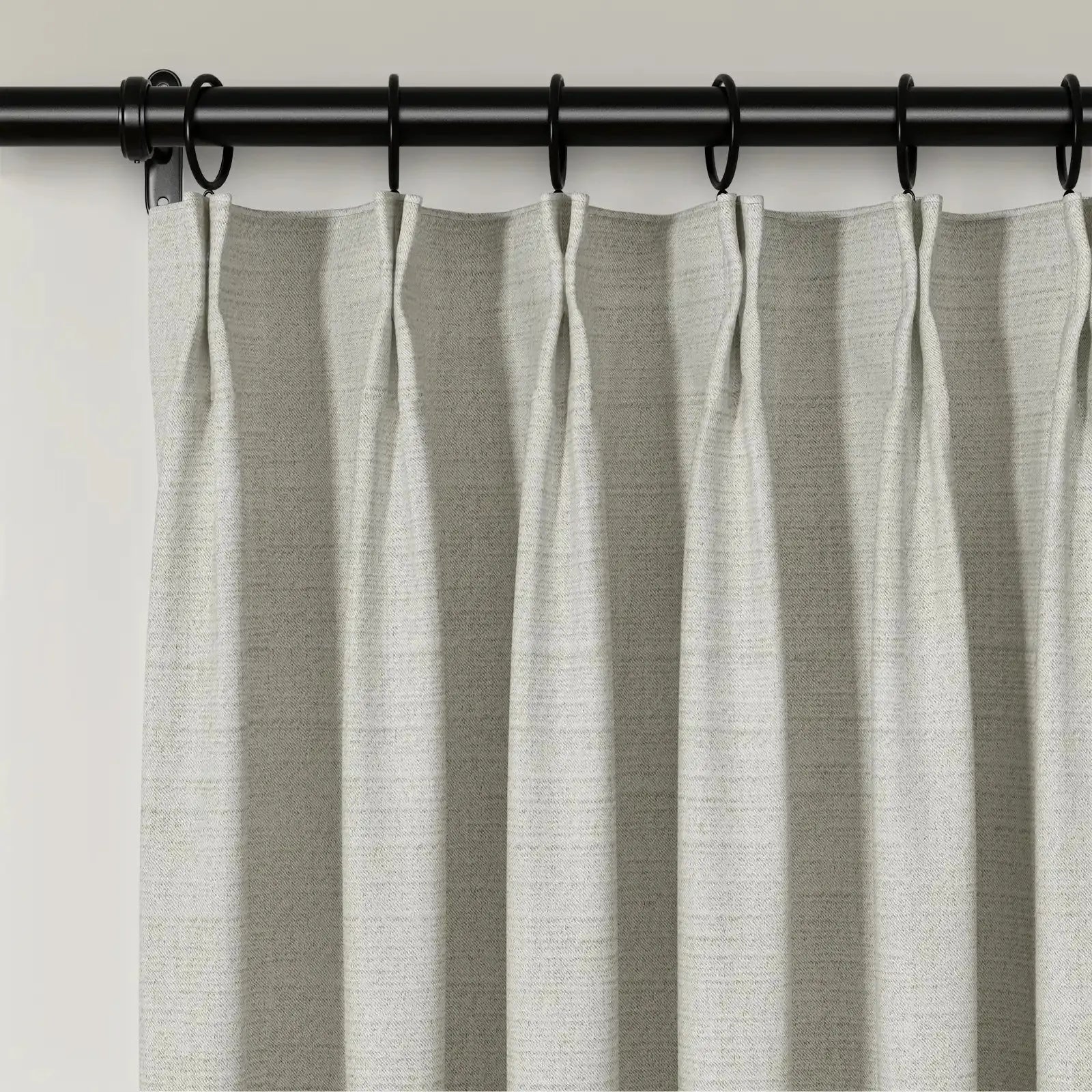 Lydia Solid Jacquard Pleated Curtains - Elegant Window Treatments for Living Room, Bedroom & Home Decor