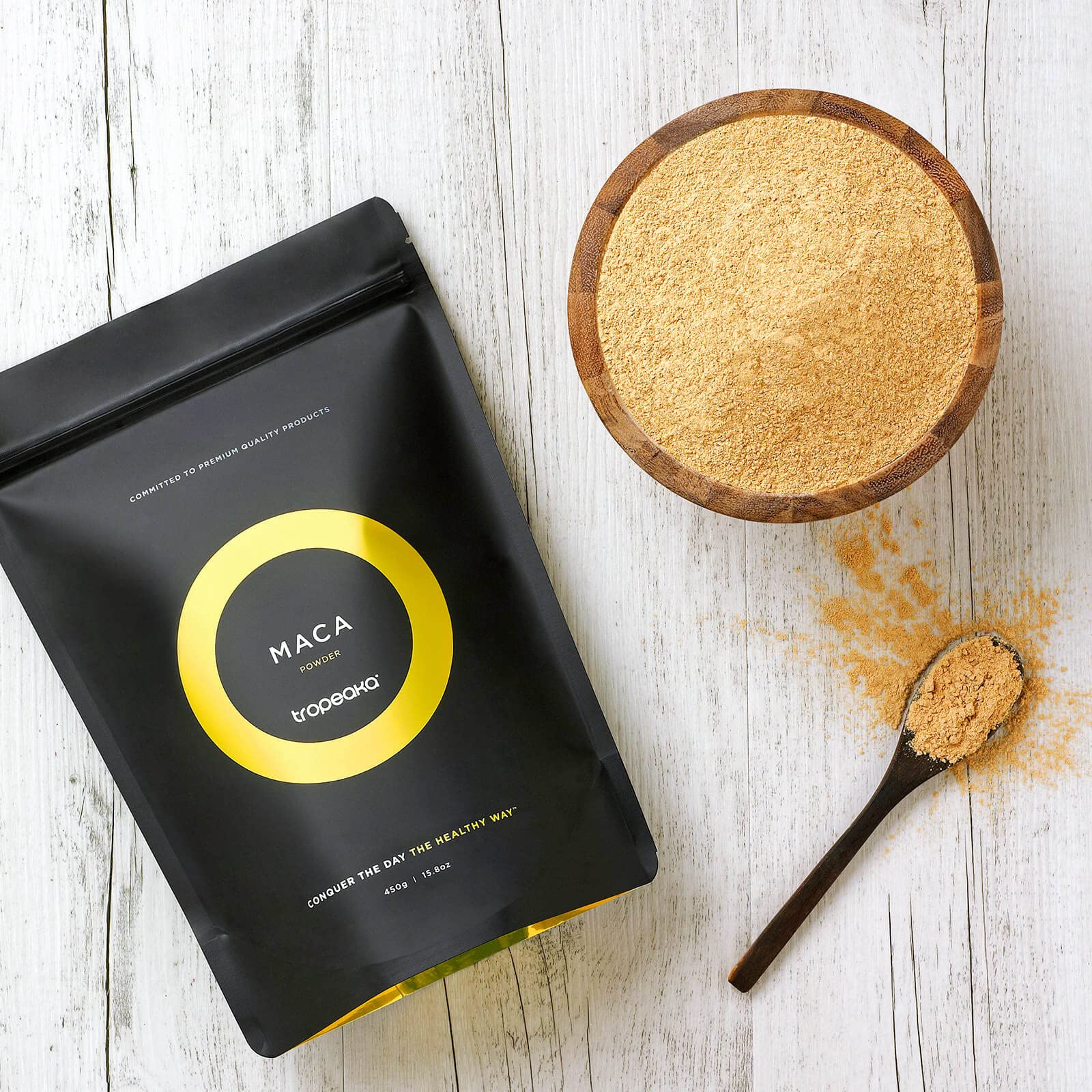 Organic Maca Powder for Energy & Hormone Balance - 100% Pure Peruvian Superfood for Smoothies, Coffee & Baking - Vegan, Gluten-Free & Non-GMO