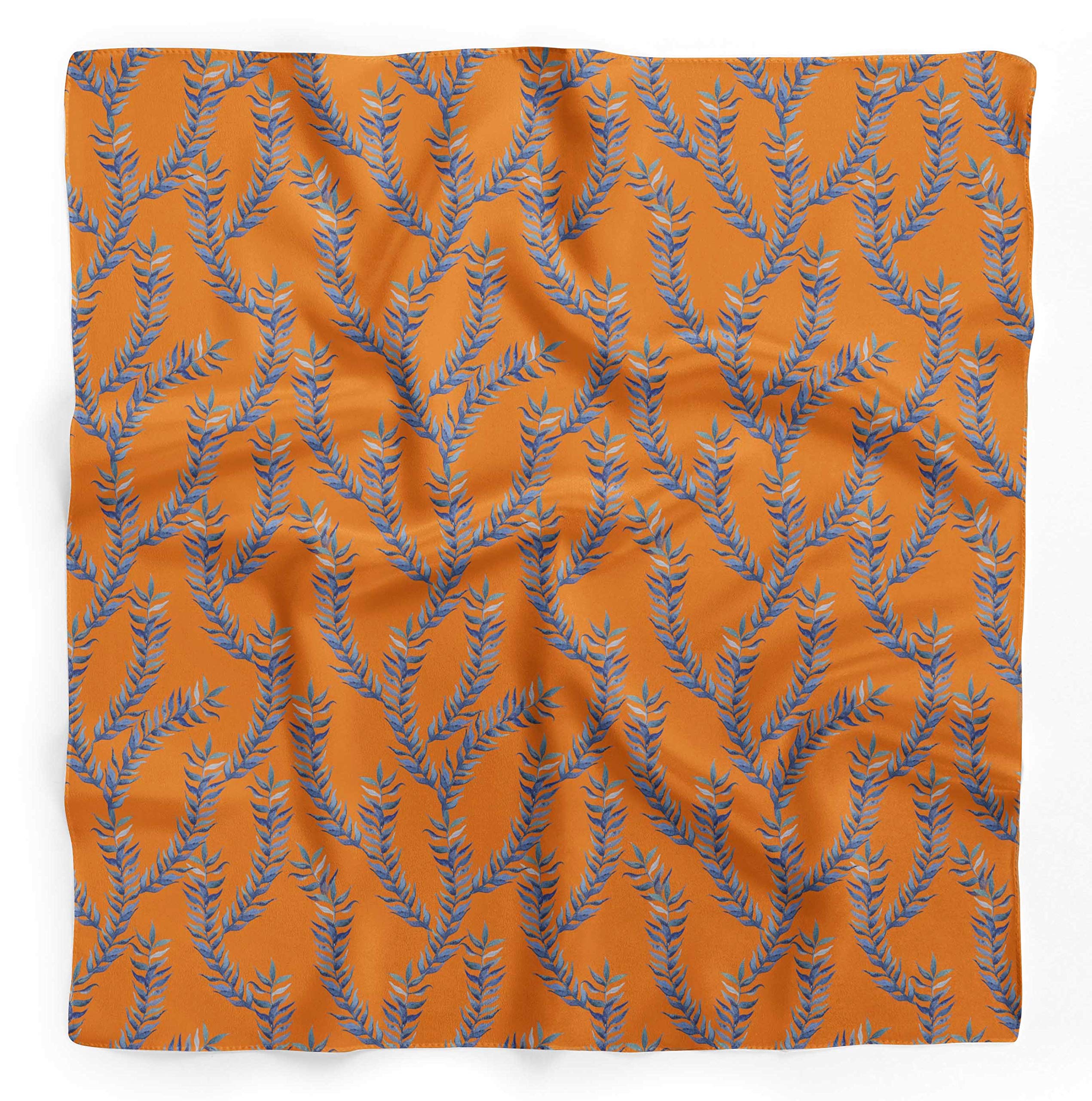 Bimba Printed Pure Silk Scarf - Women's Fashion Hair Neck Head Bandana Wrap (Perfect for Boho Style, Beach Outfits & Special Occasions)