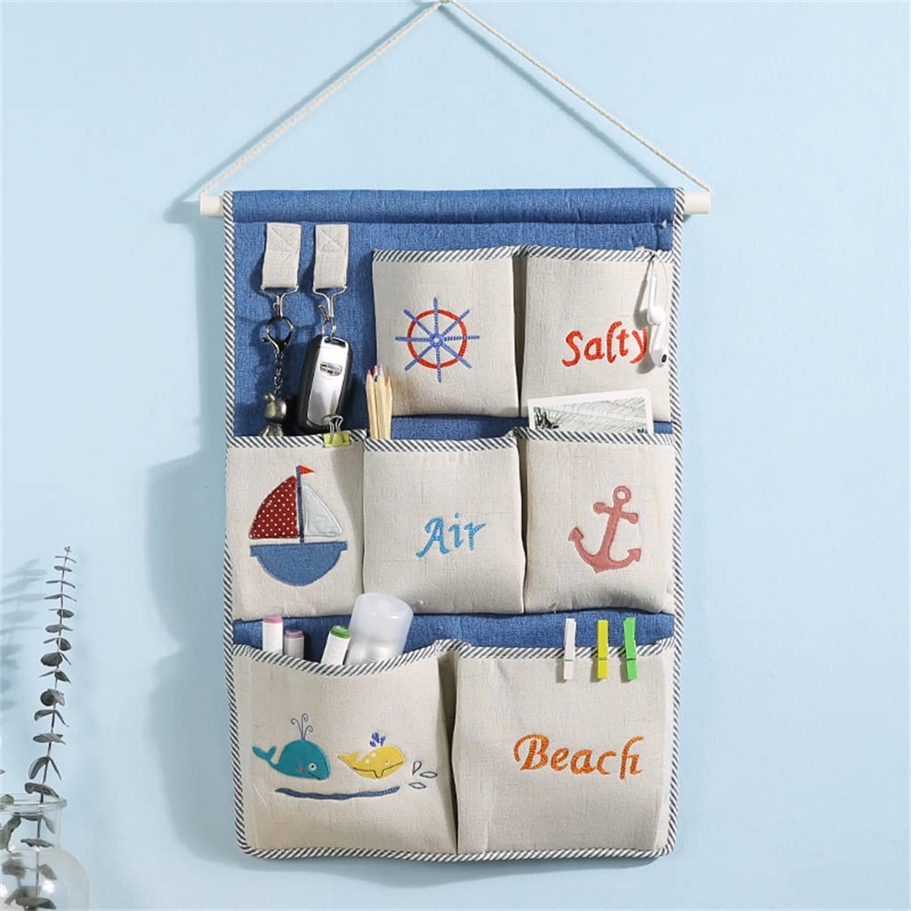 Large Capacity Hanging Storage Bag for Clothes & Underwear - 33 x 42cm Wall Mounted Organizer (Multiple Colors) - Perfect for Bedroom Closet, Dorm Room & Travel Luggage Organization