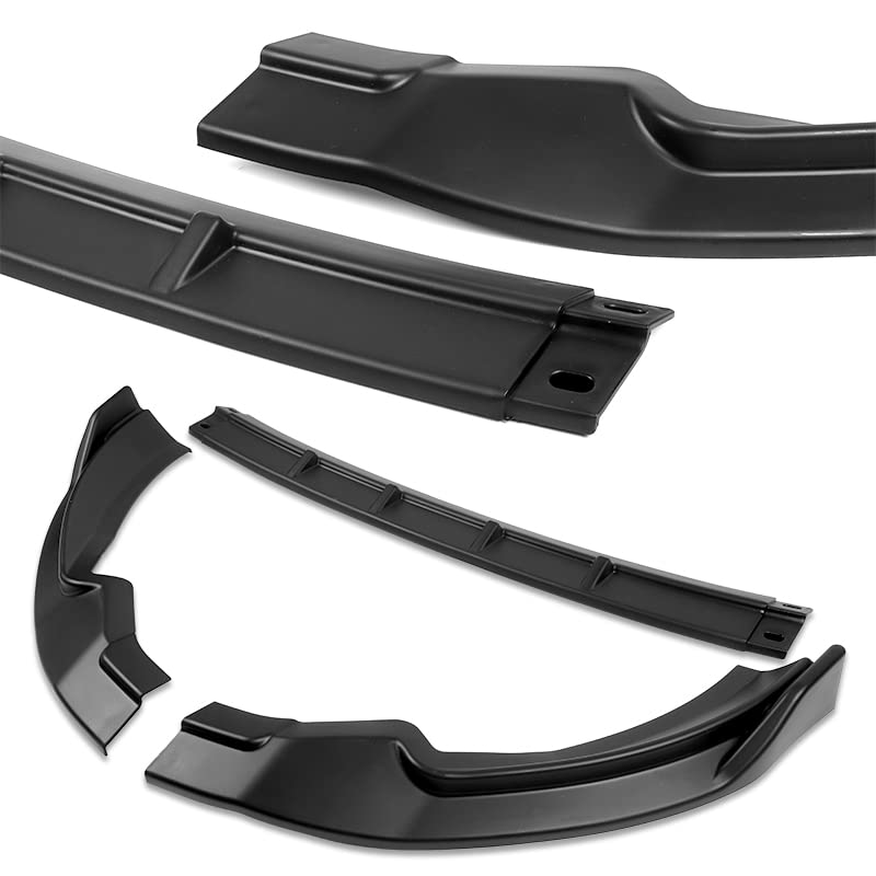 3PCS Front Bumper Lip Kit for 2013-2020 Nissan 370Z - GT-Style Splitter, Spoiler & Air Dam Chin Diffuser - Unpainted Matte Black - Enhances Aerodynamics & Protects Bumper (Perfect for Street Racing & Car Shows)
