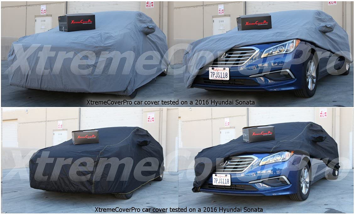 2025 Hyundai Elantra Car Cover - XTREMECOVERPRO Platinum Series Waterproof Outdoor Protection for 2019-2025 Models | All-Weather Dust Rain Snow Shield for Garage & Driveway Parking