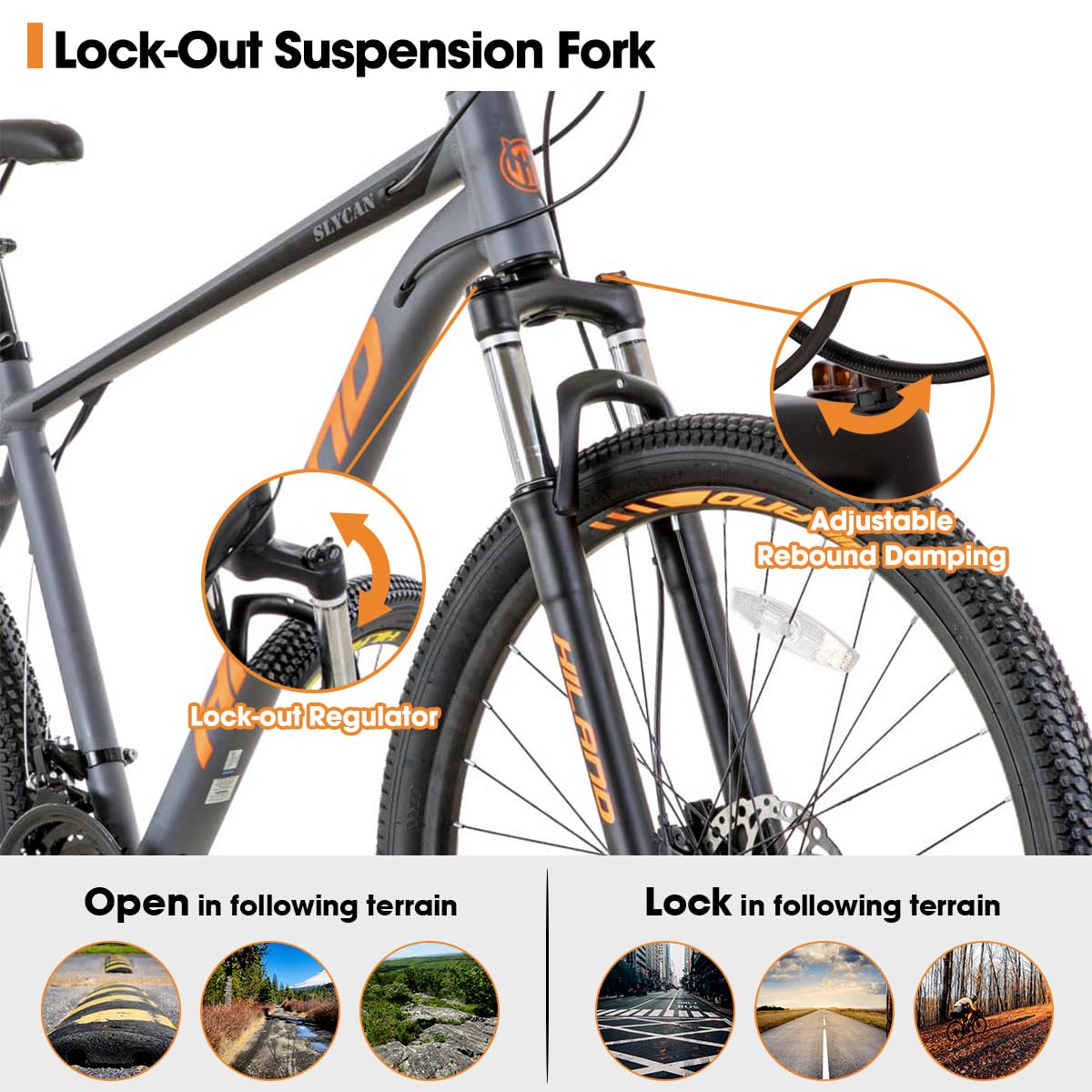 **Hiland 27.5 Inch Mountain Bike for Adults - 21-Speed Shimano Gears, Aluminum Frame, Hydraulic Disc Brakes, Lock-Out Suspension Fork - Perfect for Trail Riding, Commuting & Outdoor Adventures**