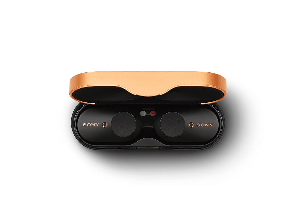 Sony WF-1000XM3 Wireless Noise Canceling Earbuds - Bluetooth 5.0, 24hr Battery, HD Sound - Premium Renewed Black Headphones for Travel, Workout & Commuting