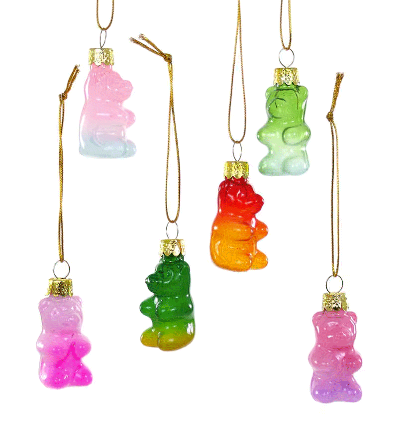 Handmade Gummy Bear Glass Christmas Ornament - Unique Holiday Tree Decoration by Cody Foster | Perfect for Xmas Gifts, Home Decor & Festive Party Decorations