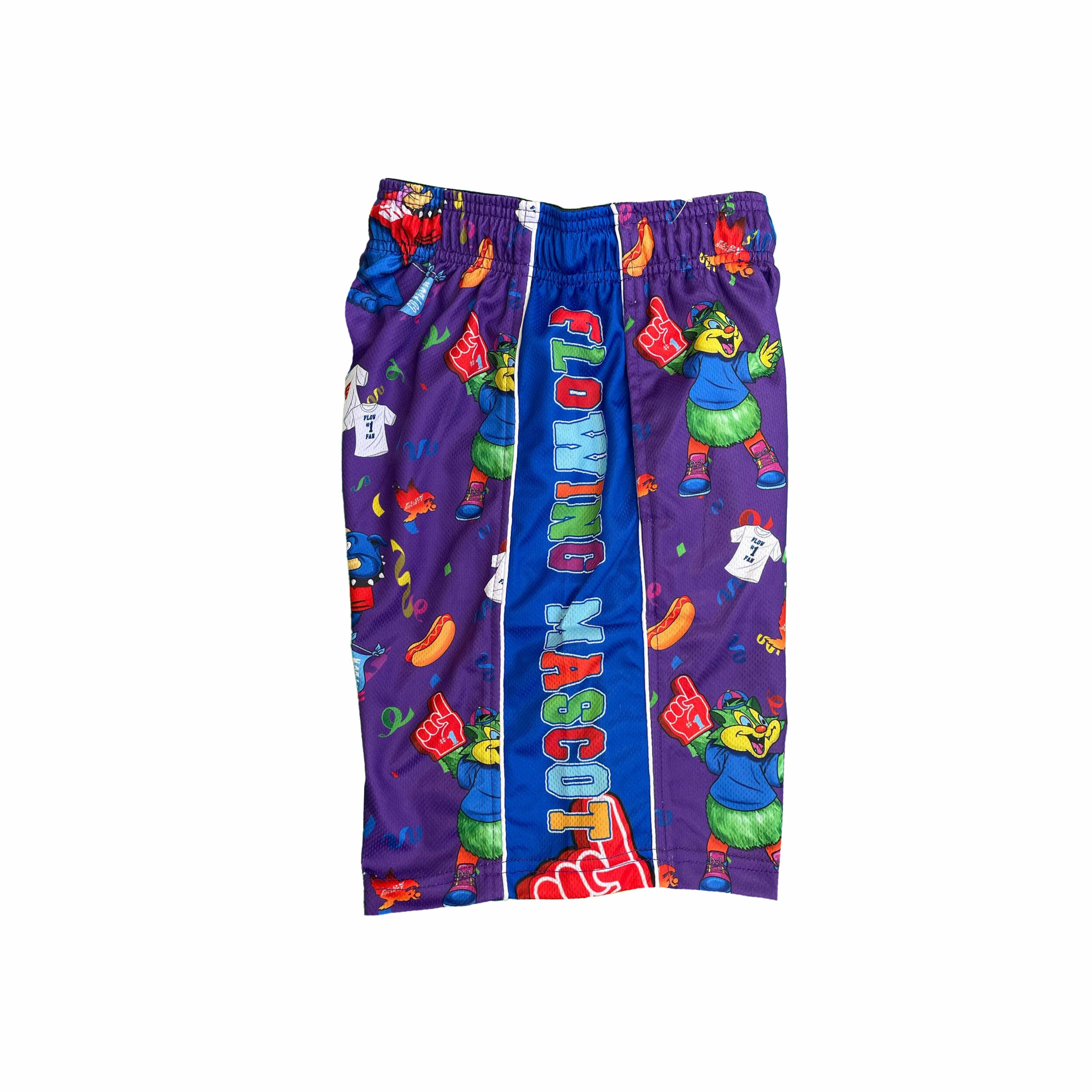 Boys Mascot Flow Athletic Shorts - Breathable Quick-Dry Running Basketball Workout Shorts for Kids - Perfect for Sports, Gym & Casual Wear