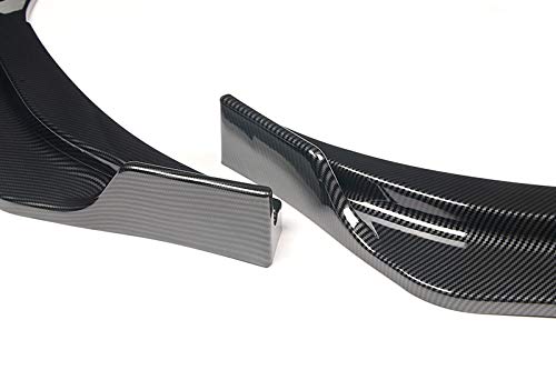 EPARTS Front Bumper Body Kit Spoiler Lip for 2019-2021 Chevrolet Malibu - Painted Carbon Fiber Style - Enhances Aerodynamics & Sporty Look for Street Racing & Car Shows