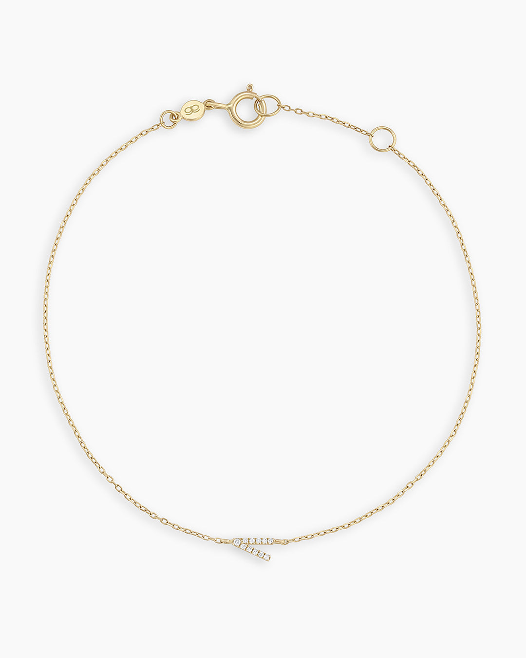Diamond Pavé Alphabet Bracelet - Personalized Initial Letter Bracelet for Women, Sterling Silver or Gold Plated, Elegant Gift for Birthday, Anniversary, Valentine's Day | Perfect for Everyday Wear & Special Occasions