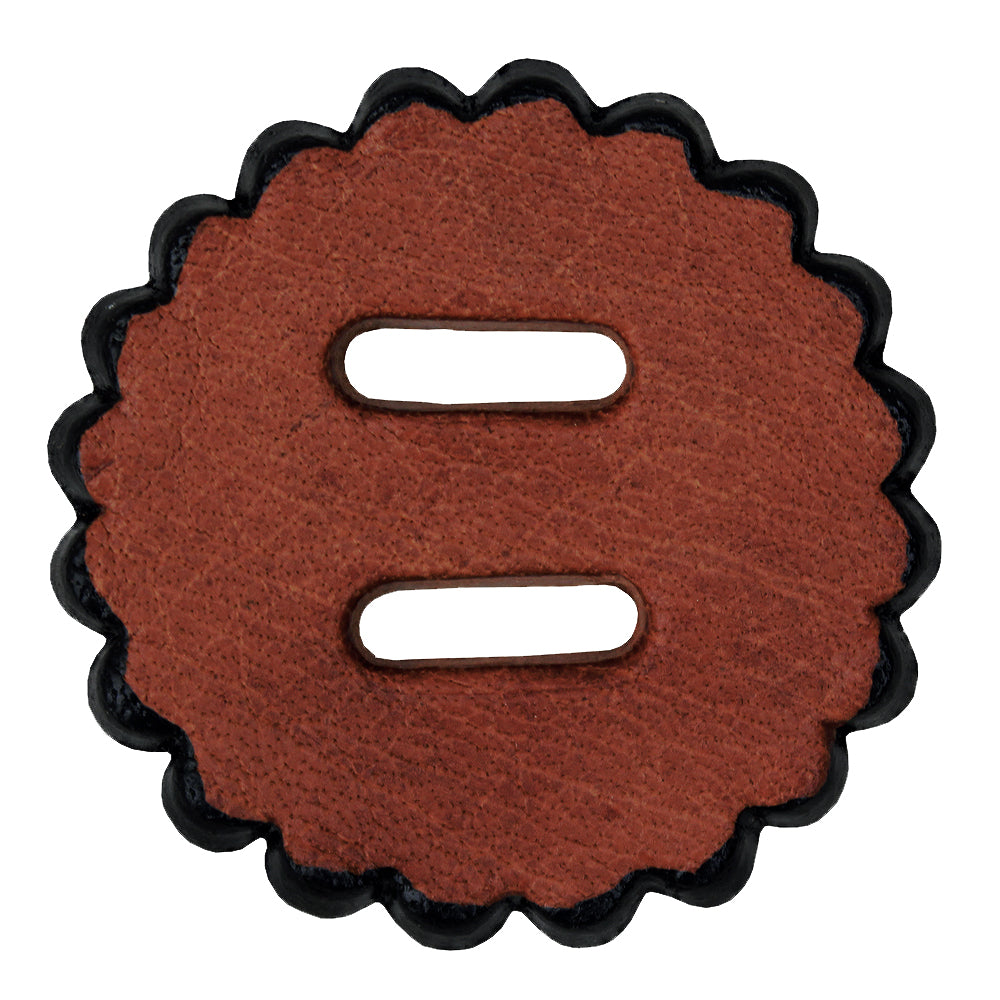 Hilason Slotted Scalloped Leather Rosette Concho Saddle in Mahogany - Western Horse Riding Equipment for Equestrian Saddles & Tack Decoration
