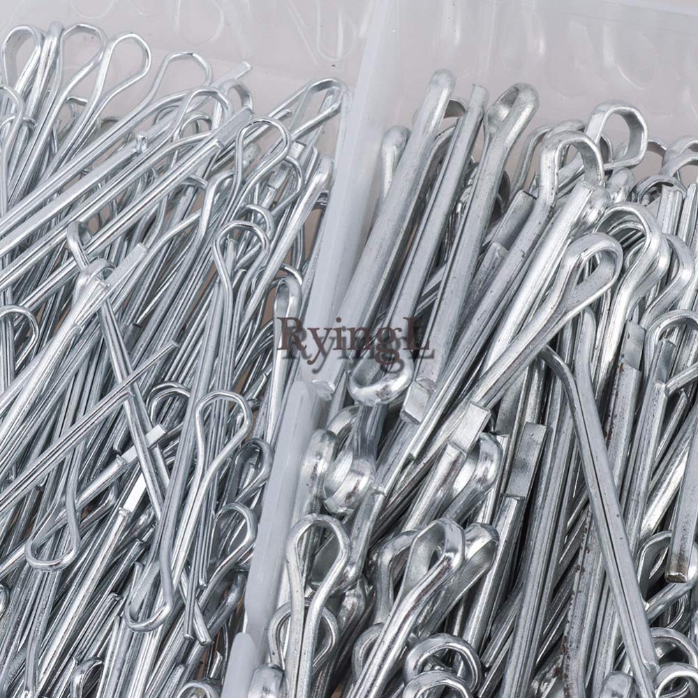 Ochoos 555Pcs Clevis Pin & Cotter Pin Assortment Kit - U-Shaped Hardware Repair Tool Set with Storage Box | Ideal for Automotive, Machinery, and DIY Home Repairs