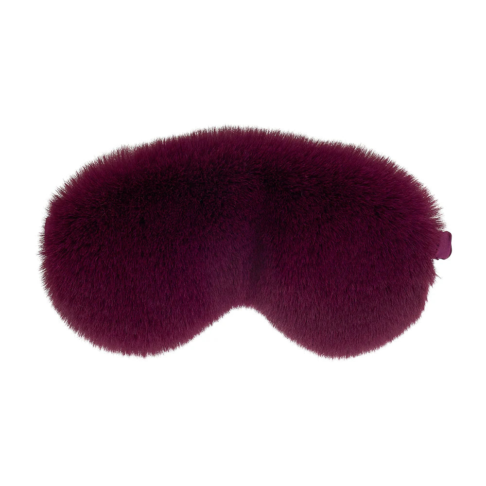 Annabel Trends Cozy Luxe Sleep Eye Mask - Soft Faux Fur Mulberry Silk for Women & Men - Perfect for Travel, Meditation & Nighttime Relaxation