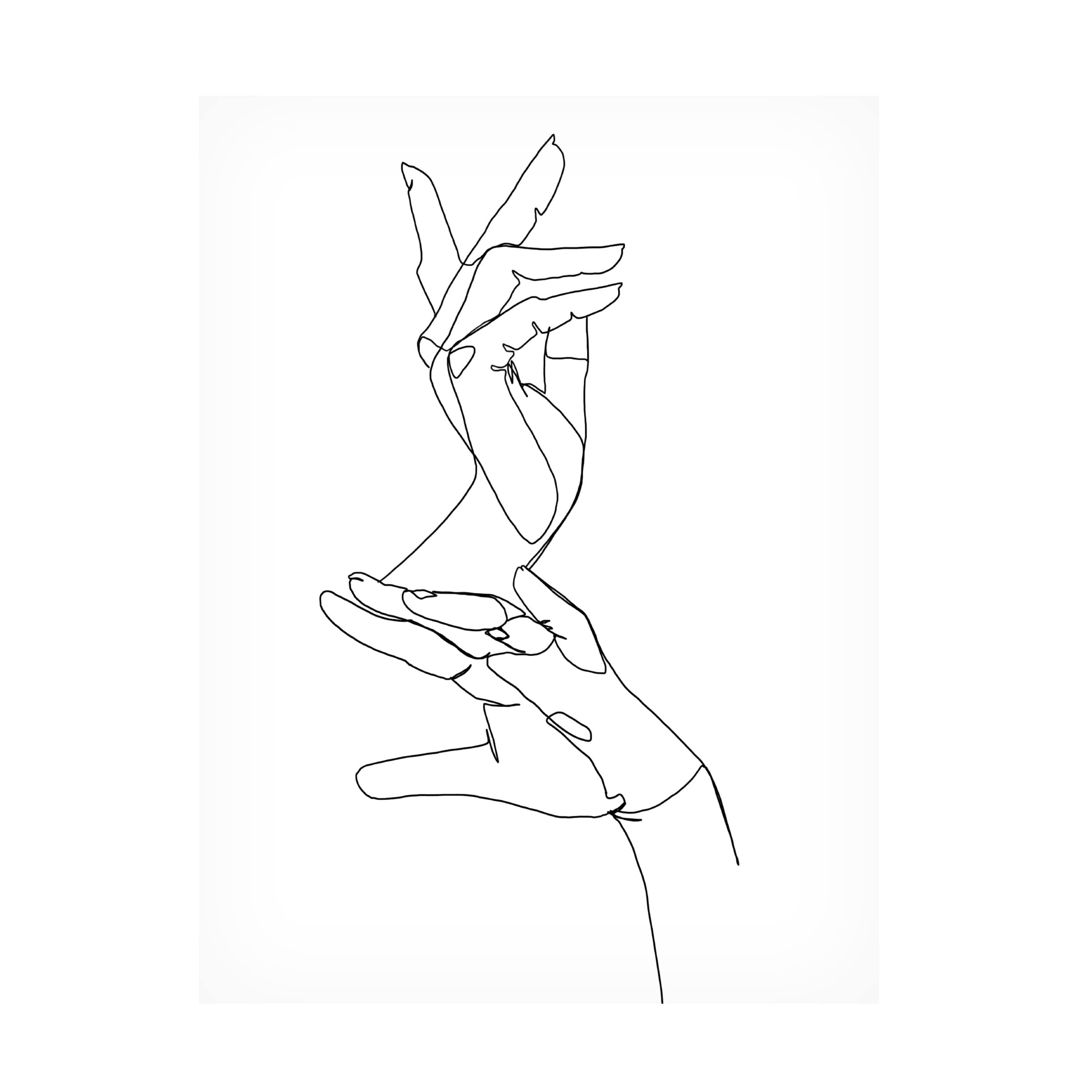 Grace Popp 'Magic Hands I' Canvas Wall Art Print - Modern Abstract Painting for Living Room, Bedroom & Office Decor